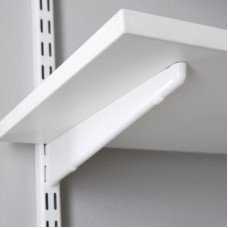 elfa Twin Slot Shelving System - Shelf Bracket for Solid Shelving - 220mm Length - White