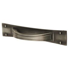 Exel Titan Georgian Cabinet Pull Handle on Backplate - 64mm Centres - Pewter