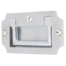 Exel Military Chest Flush Cabinet Pull Handle - 89 x 45mm - Satin Chrome