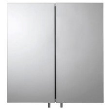 Croydex Avon Stainless Steel Bathroom Cabinet - Double Door - 440 x 430 x 160mm