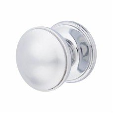 Exel Round Centre Door Knob with Stepped Rose - 80mm Rose Diameter - Polished Chrome