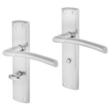Exel Polished Chrome Bathroom Door Handle - Venice Range - 190 x 45mm