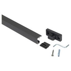 Emuca Titane Kitchen Wall Hanging Profile - 1100mm Length - Anthracite Grey