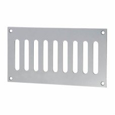 Exel Plain Slotted Vent - 165 x 89mm - 3040mm² Free Air Flow - Polished Stainless Steel