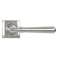 From The Anvil Satin Stainless Steel Door Handles on Square Rose - Newbury Range 