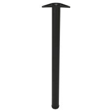 Rothley Round Adjustable Worktop Support Breakfast Bar Table Leg - 60 x 870mm - Matt Black