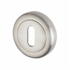Exel Escutcheon - 50mm Diameter - Keyhole - Satin Chrome