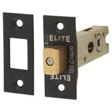 Exel 5mm Tubular Bathroom Deadbolt - 76mm Case - 57mm Backset - Square - Matt Black