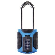 Squire Marine Grade Combination Long Shackle Padlock - 50mm Body - 63 x 22mm Shackle - Blue