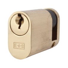 Eurospec 5 Pin 45mm Oval Single Cylinder - 35 + 10mm - Polished Brass - Keyed Alike