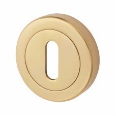 Hampstead Escutcheon - 48mm Diameter - Keyhole - Polished Brass