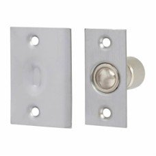 Bales Roller Ball Catch - 25 x 54mm Faceplate - Satin Chrome Plated
