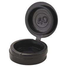 TIMCO Hinged Screw Cup and Cover - 13mm Diameter - Black - Pack of 100
