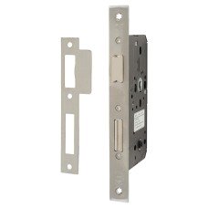Arrone AR913 DIN Bathroom Lock - 88mm Case - 60mm Backset - Square - Satin Stainless Steel