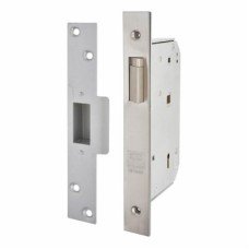 UNION 3R35 Detainer High Security Nightlatch - 80mm Case - 50mm Backset - Right Hand - Sat Chrome 