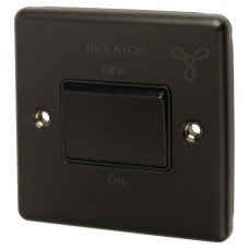 Eurolite Enhance Decorative 6A 1 Gang Triple Pole Fan Isolator - Matt Black with Black Inserts Eurolite Enhance Decorative 6A 1 Gang Triple Pole Fan Isolator - Matt Black with Black Inserts