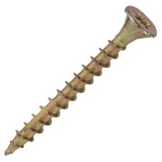 Reisser Cutter Pozi Countersunk Wood Screws - 5.0 x 45mm - Yellow Zinc - Pack of 200