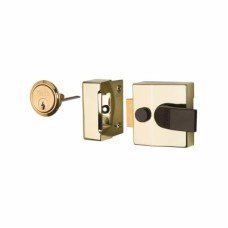 Yale 85 Double Locking Nightlatch - 40mm Backset - Polished Brass Case/Cylinder