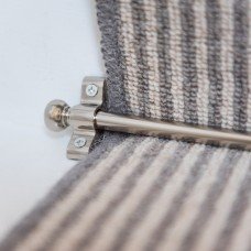 Exel Stair Rod with Round Bulb Finials - 900mm Length - Polished Nickel