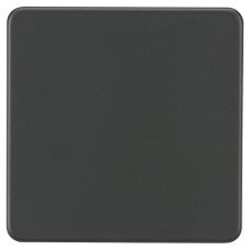 Knightsbridge 1 Gang Blank Plate - Anthracite Grey