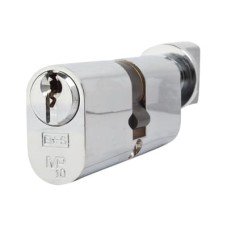 Eurospec 10 Pin 70mm Oval Thumbturn Cylinder - 35mm Turn + 35mm - Pol Chrome - Keyed to Differ
