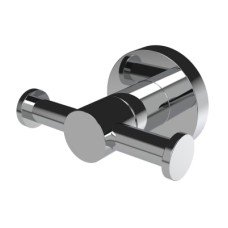 Fitzroy of London Style Double Robe Hook - 70 x 95 x 55mm - Polished Chrome