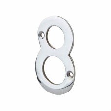 76mm Screw Fix Door Numeral - 8 - Polished Chrome 76mm Screw Fix Door Numeral - 8 - Polished Chrome