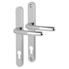 Fab & Fix Balmoral uPVC Multipoint Door Handle - 92mm c/c - Bright Chrome