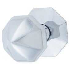 Heritage Brass by M Marcus Octagonal Centre Door Knob - 66mm Rose Diameter - Polished Chrome
