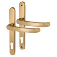 Fab & Fix Balmoral uPVC Extended Multipoint Door Handle - 92mm c/c - Hardex Gold