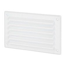 Louvre Vent - 155 x 94mm - 4748mm² Free Air Flow - White Plastic