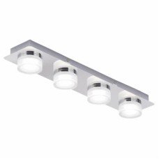 Forum Spa Amalfi 28W 4 Light Flush LED Bathroom Ceiling Light Bar - IP44 - 4000K Cool White - Chrome