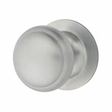 Exel Round Centre Door Knob - 83mm Rose Diameter - Satin Chrome