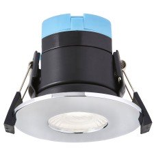 Forum Spa Rhom 8W IP65 Fire Rated LED Dimmable Fixed Downlight - 3/4/6000K CCT - Chrome