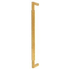Hampstead Knurled 25mm D-Bar Door Pull Handle - Bolt Fix - 450mm Centres - PVD Satin Brass