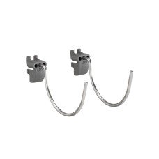 elfa Garage Storage Top Track System - Large Round Hook for Storing Board - Grey - Pack of 2