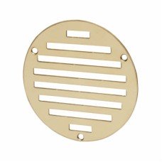 Hampstead Circular Slotted Vent - 102 x 102mm - 1125mm² Free Air Flow - Polished Brass
