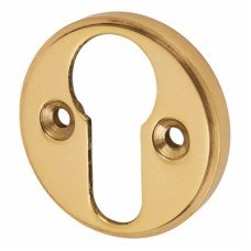 Exel Escutcheon - 40mm Diameter - Euro - Polished Brass