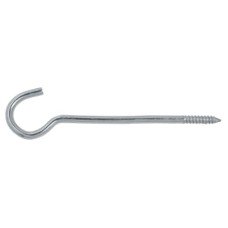 Ceiling Hooks to Screw - 100mm Length - Zinc Plated - Pack of 10