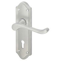 Exel Satin Chrome Scroll Keyhole Lock Do...