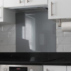 Exel Aluminium Kitchen Splashback - 600 x 750mm - Gloss Traffic Grey