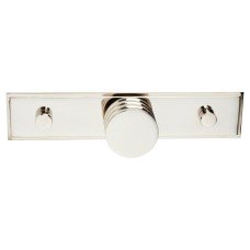 Frelan Hoxton Sturt Cabinet Knob on Rushton Backplate - 30mm Diameter - Polished Nickel