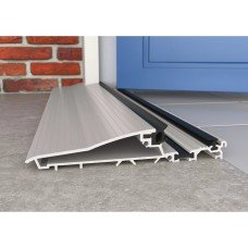 Exitex Mobility Threshold with Long Ramp - 2000mm Length - Inward Opening Doors - Mill Aluminium