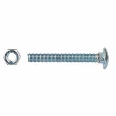 Carriage / Coach Bolt with Nut - M6 x 40mm - Zinc Plated - Pack of 10