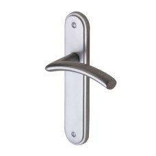 M Marcus Satin Chrome Latch Door Handle - Tosca Range - 205 x 42mm