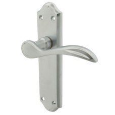 Carlisle Brass Satin Chrome Scroll Latch Door Handle - Madrid Range - 180 x 45mm