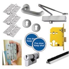 Medium Duty Euro Lock Door Handle on Rose Fire Door Kit - Power Size 2-4 - Aluminium Medium Duty Euro Lock Door Handle on Rose Fire Door Kit - Power Size 2-4 - Aluminium
