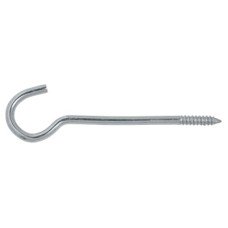 Ceiling Hooks to Screw - 78mm Length - Zinc Plated - Pack of 10
