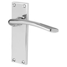 Exel Polished Chrome Latch Door Handle - Rimini Range - 151 x 42mm