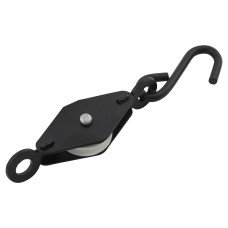Line Pulley - Hook & Wheel - 172 x 38mm - Black